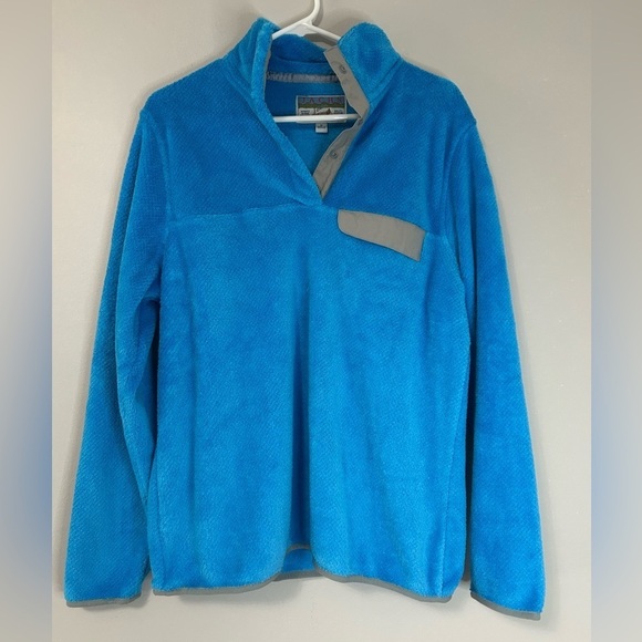 Jachs Jackets & Blazers - Jachs Vibrant Blue Fleece with Gray Trim, Size M